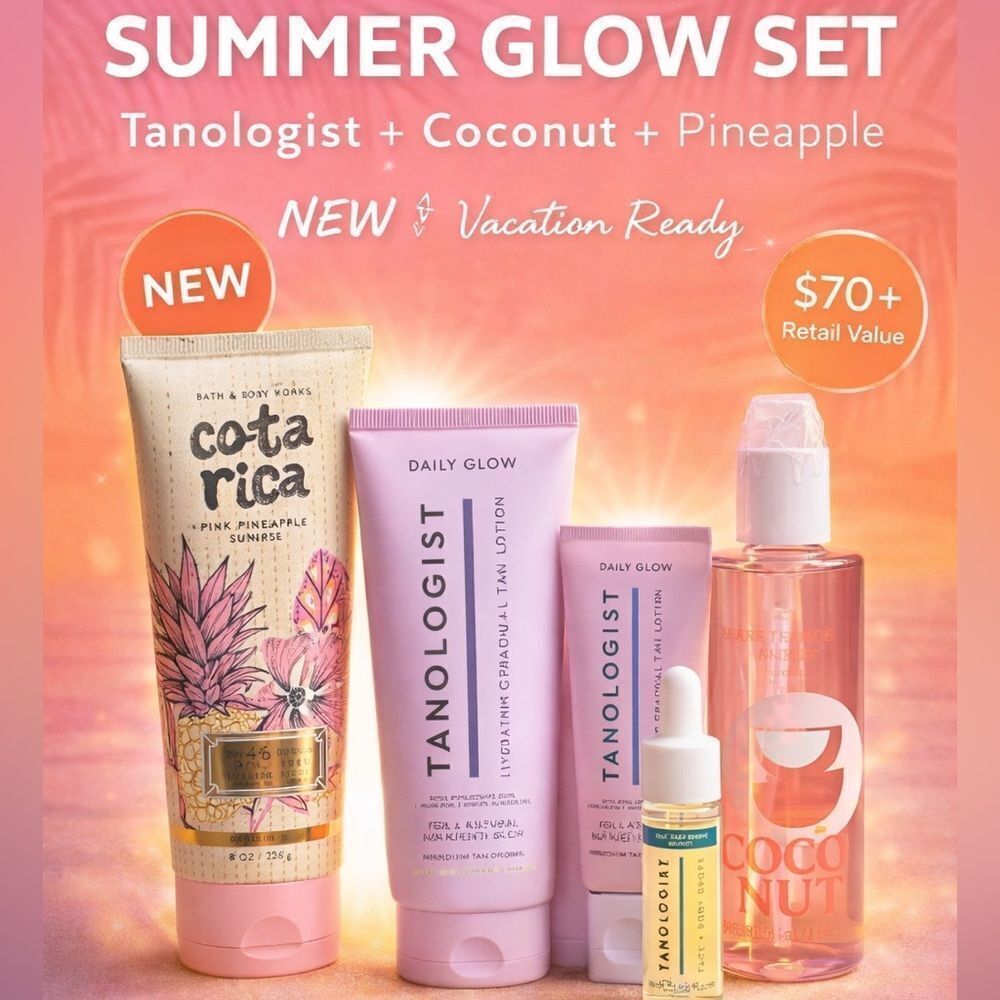 ☀️ Summer Glow Bundle ☀️ Tanologist + Bath & Body Works + Coconut Body Oil | NEW